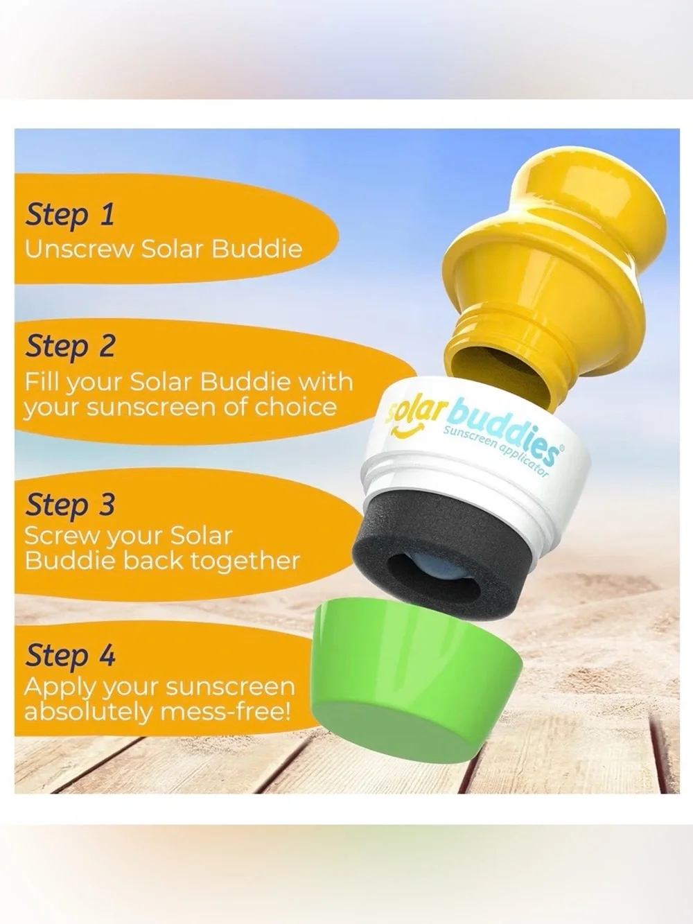 ☀️NIB Solar Buddies Sunscreen Applicators. Set of 2 ☀️